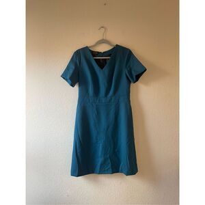 Pendleton virgin wool teal‎ dress with pockets size 6